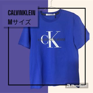 カルバンクライン(Calvin Klein)のカルバンクライン　CALVIN KLEIN M ブルー　青　半袖　Tシャツ　ロゴ(Tシャツ/カットソー(半袖/袖なし))