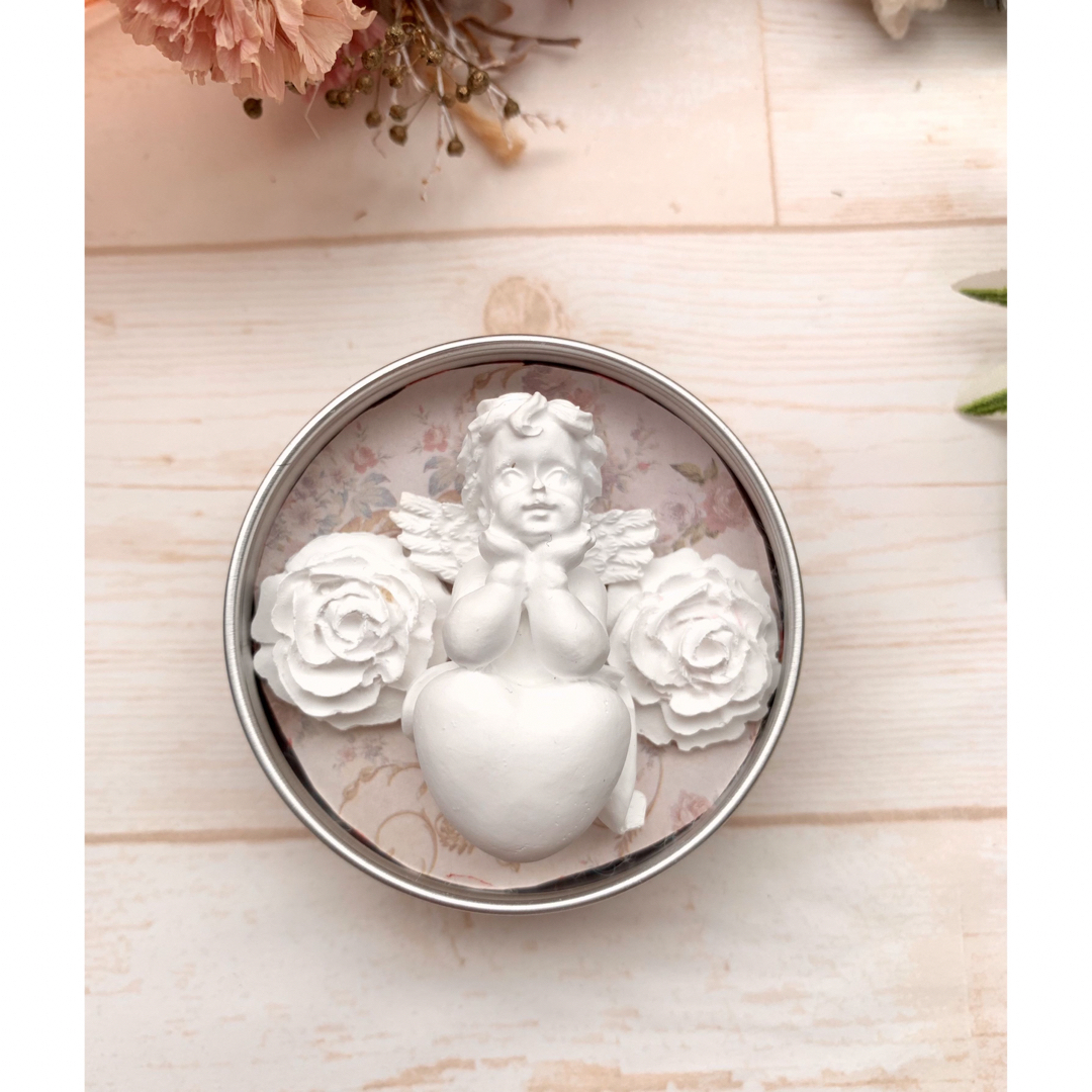 アロマストーン✨天使からの贈り物♡バラ缶2個セット💕 ハンドメイドのインテリア/家具(アロマ/キャンドル)の商品写真