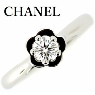 シャネル(CHANEL)のシャネル カメリアコレクション ダイヤモンド 0.27ct F-VVS2-EX リング #45 Pt950(リング(指輪))
