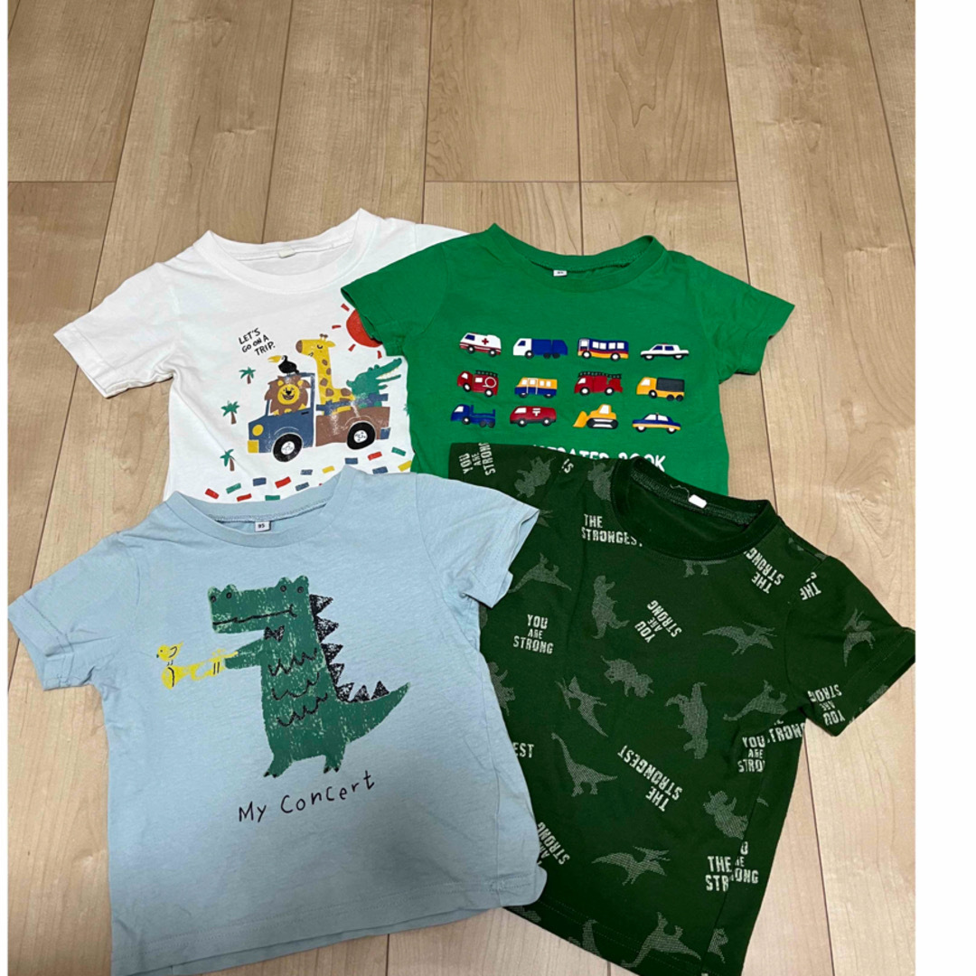 95 男の子　まとめ　4枚　セット　半袖　Tシャツ キッズ/ベビー/マタニティのキッズ服男の子用(90cm~)(Tシャツ/カットソー)の商品写真