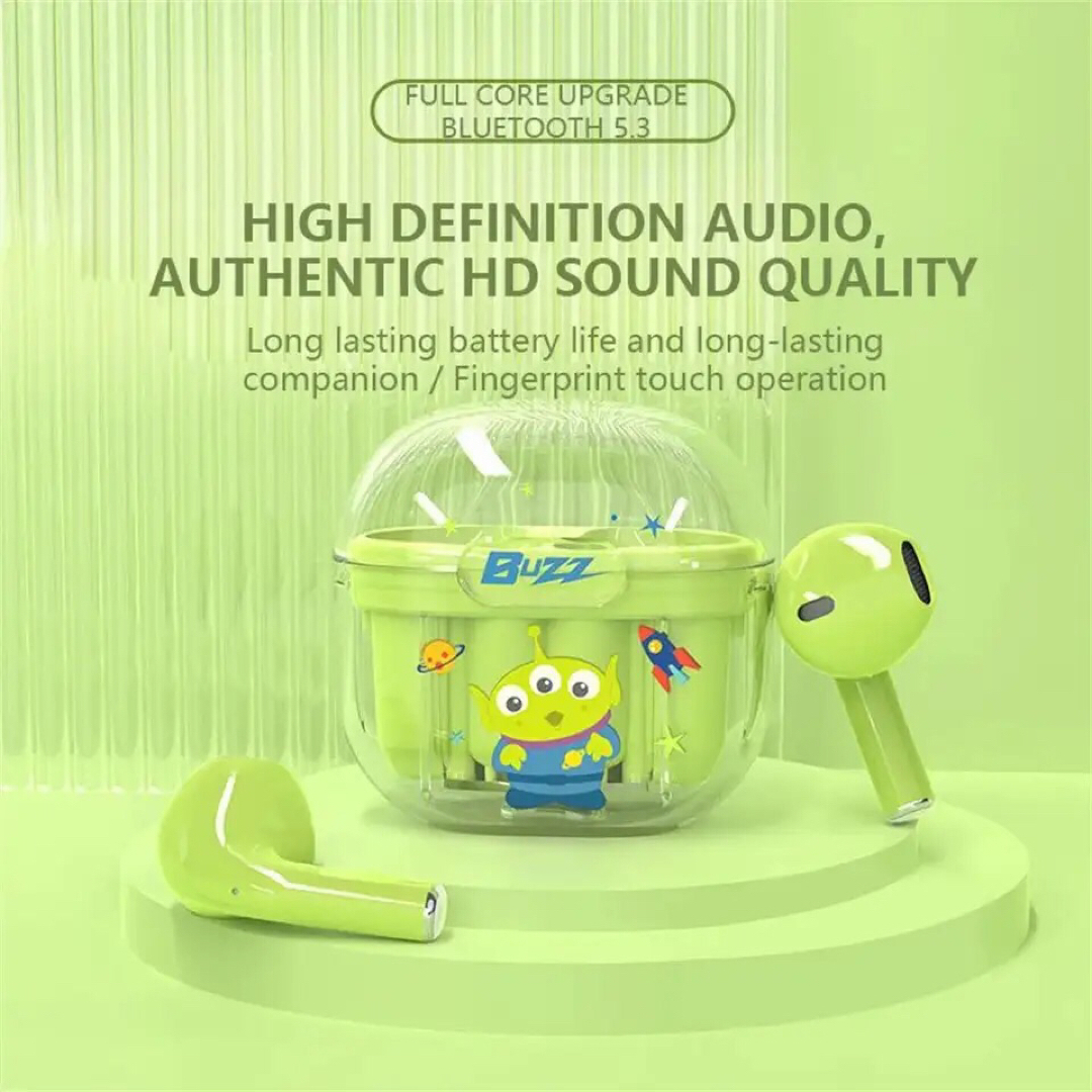 Disney(ディズニー)の【新品未使用】 ワイヤレスイヤホン リトルグリーンメン♡ Bluetooth スマホ/家電/カメラのオーディオ機器(ヘッドフォン/イヤフォン)の商品写真