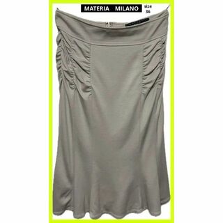 マテリア(MATERIA)の美品 MATERIA MILANO マテリア スカート 36 おしゃれ(ひざ丈スカート)