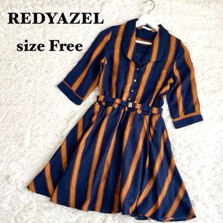 REDYAZEL - 【極美品】REDYAZEL レディアゼル ストライプワンピース ベルト付き