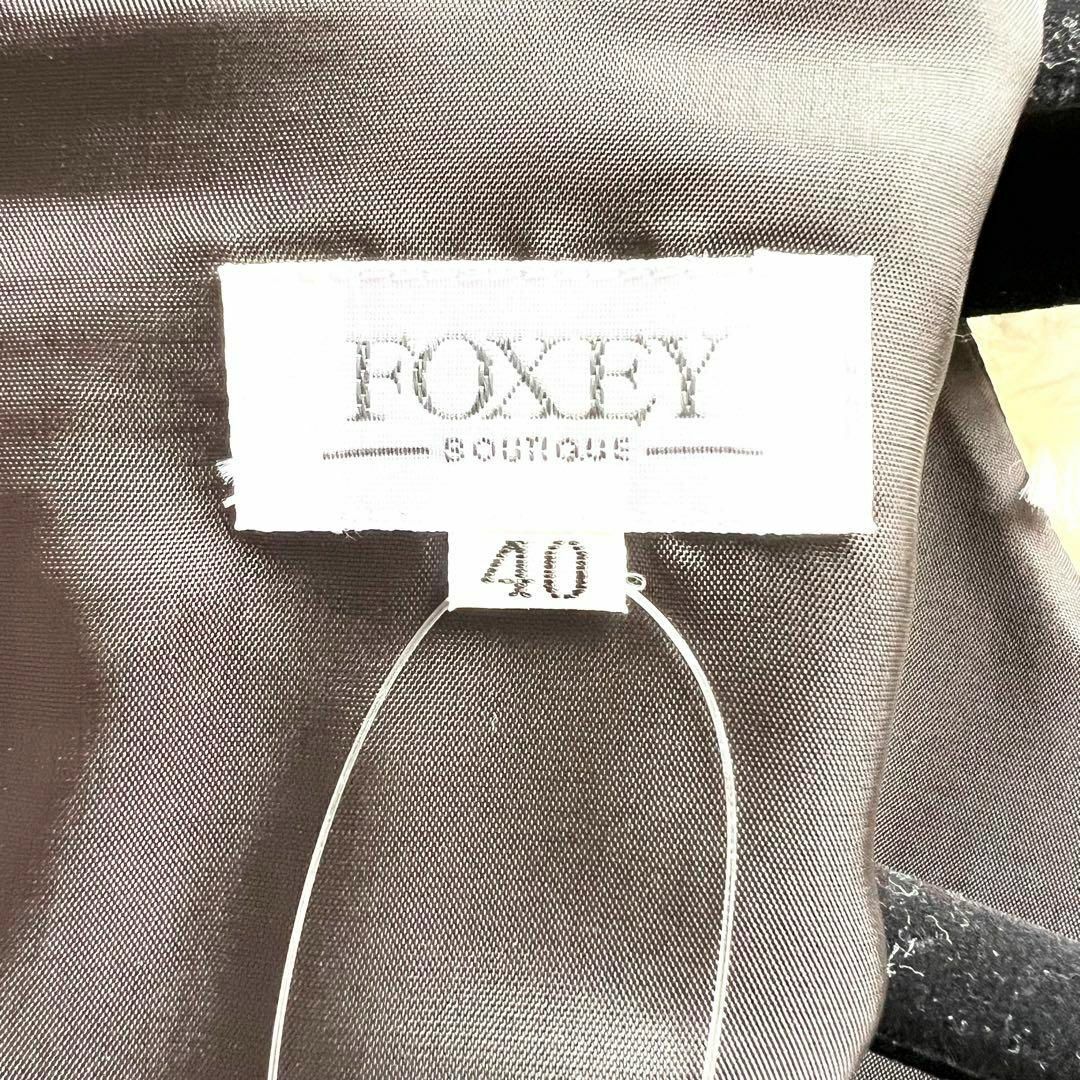 FOXEY(フォクシー)のタグ付未使用✨フォクシー　ロングワンピース　半袖　40　ブラック　フォーマル レディースのワンピース(ロングワンピース/マキシワンピース)の商品写真