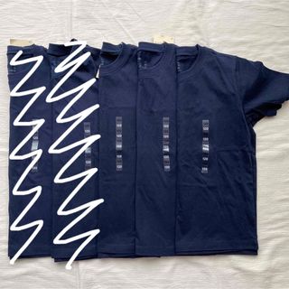 MUJI (無印良品) - 無印良品 半袖Tシャツ ネイビー 120×3着