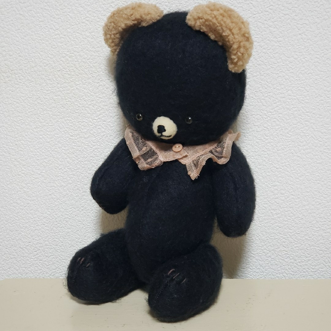 【3】Teddy Bear　black×beige　テディベア作家 ハンドメイドのぬいぐるみ/人形(ぬいぐるみ)の商品写真