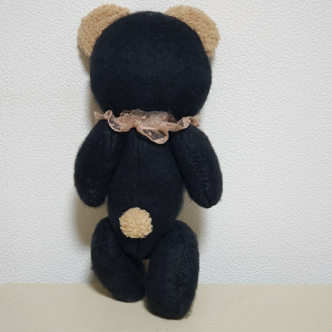 【3】Teddy Bear　black×beige　テディベア作家 ハンドメイドのぬいぐるみ/人形(ぬいぐるみ)の商品写真