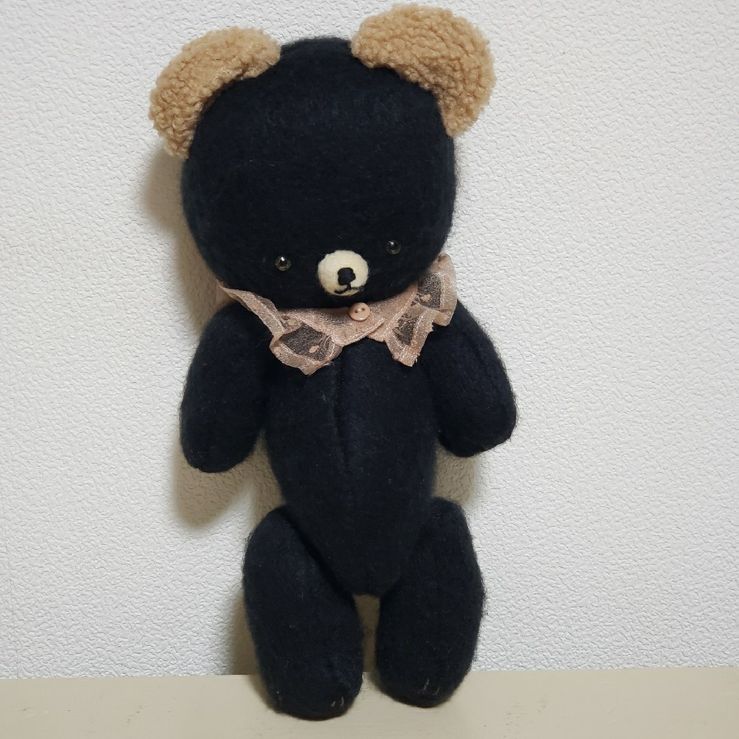 【3】Teddy Bear　black×beige　テディベア作家 ハンドメイドのぬいぐるみ/人形(ぬいぐるみ)の商品写真