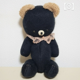 【3】Teddy Bear　black×beige　テディベア作家(ぬいぐるみ)