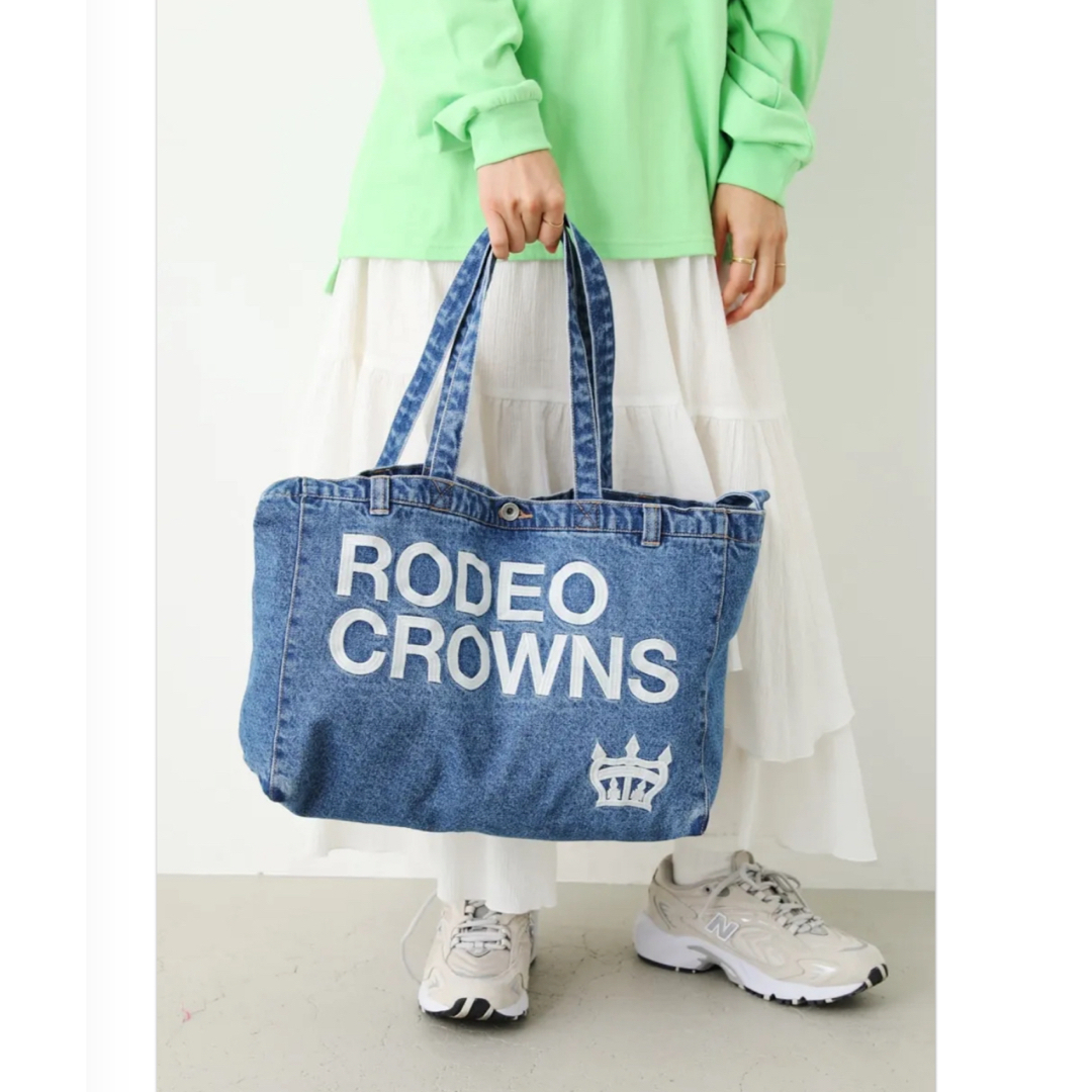 RODEO CROWNS WIDE BOWL(ロデオクラウンズワイドボウル)のロデオ★ LOGO SP COLOR TOTE（ライトブルー） レディースのバッグ(トートバッグ)の商品写真