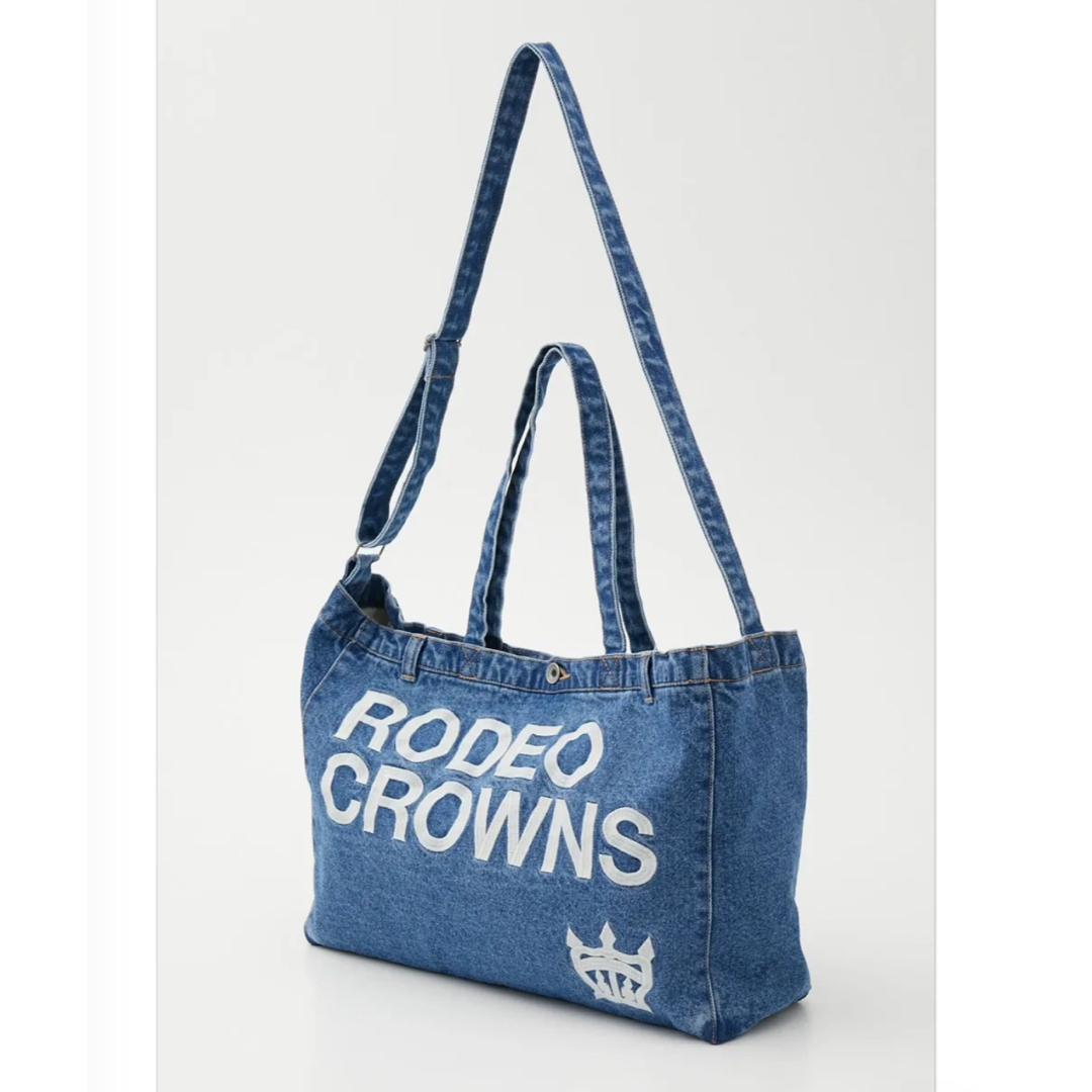 RODEO CROWNS WIDE BOWL(ロデオクラウンズワイドボウル)のロデオ★ LOGO SP COLOR TOTE（ライトブルー） レディースのバッグ(トートバッグ)の商品写真