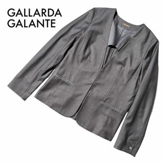 GALLARDA GALANTE - 美品 ガリャルダガランテ ノーカラージャケット グレー フリー M〜L 長袖