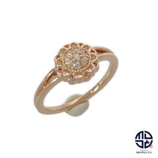 4℃ - 4℃ ヨンドシー K18PG 18金ピンクゴールド フラワーモチーフ お花 ダイヤモンド リング 指輪 約5号 ジュエリー アクセサリー ブランド