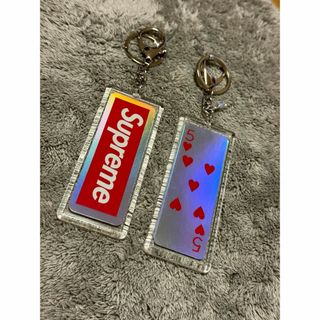 シュプリーム(Supreme)の5❤️ SUPREME  ホログラフィック トランプ　キーホルダー(キーホルダー)