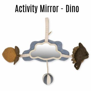 【Konges slojd】activity mirror - dino 恐竜(がらがら/ラトル)