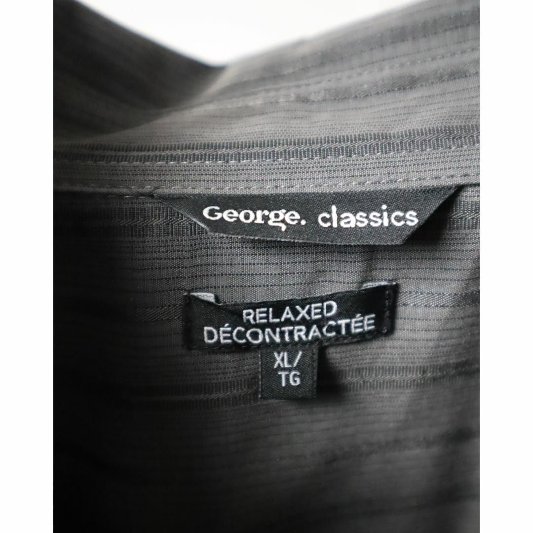 VINTAGE(ヴィンテージ)のGeorge. マルチストライプ オーバーサイズ とろみ 長袖シャツ グレー メンズのトップス(シャツ)の商品写真