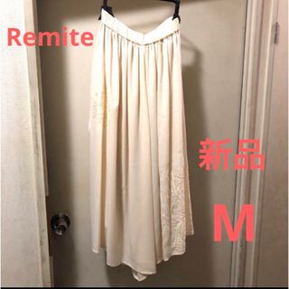 【新品】Remite 花ペイズリー刺繍入りワイドパンツ　M　リミーテ