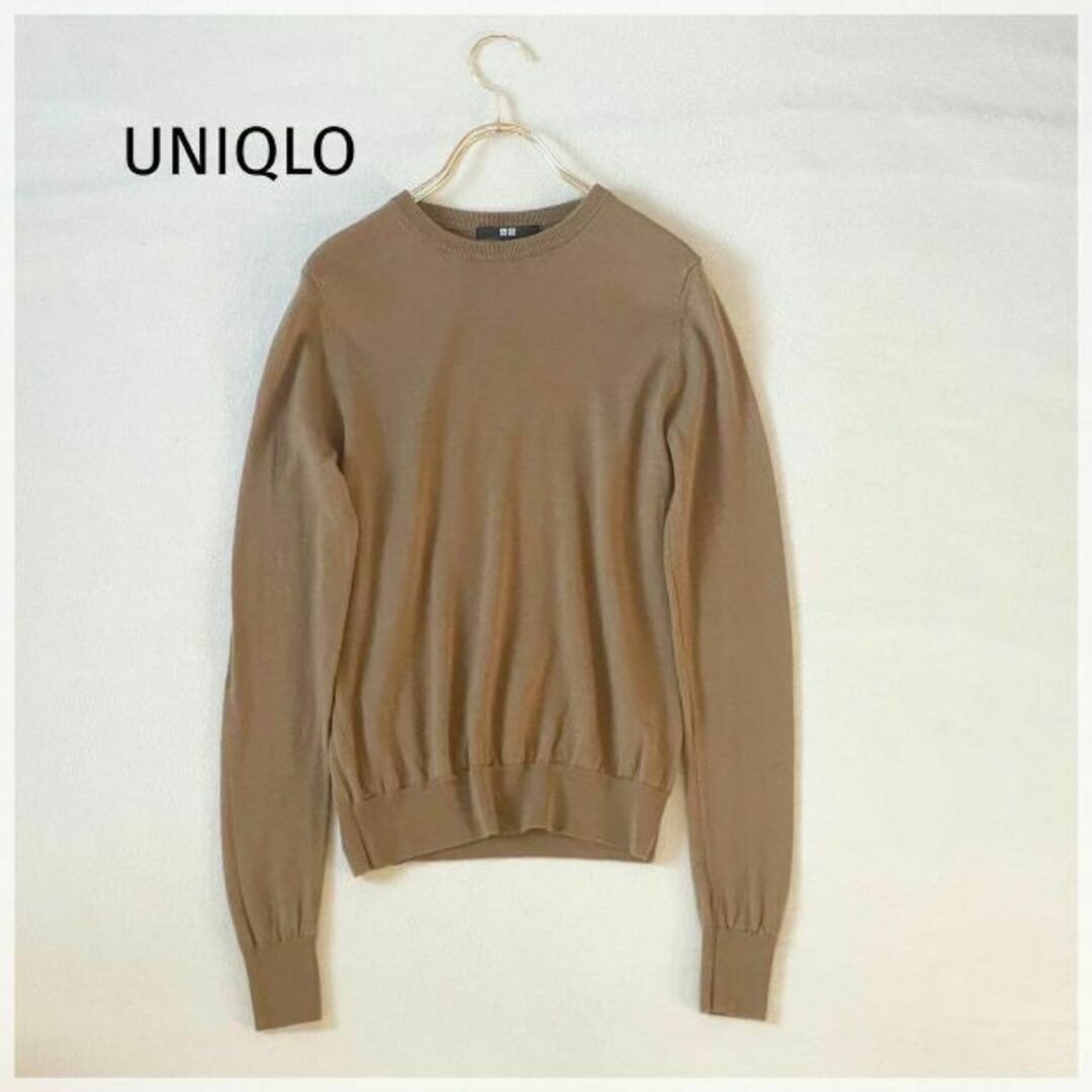 UNIQLO(ユニクロ)のUNIQLO*ユニクロ　セーター*ニット　ウール100% クルーネック*Mサイズ レディースのトップス(ニット/セーター)の商品写真