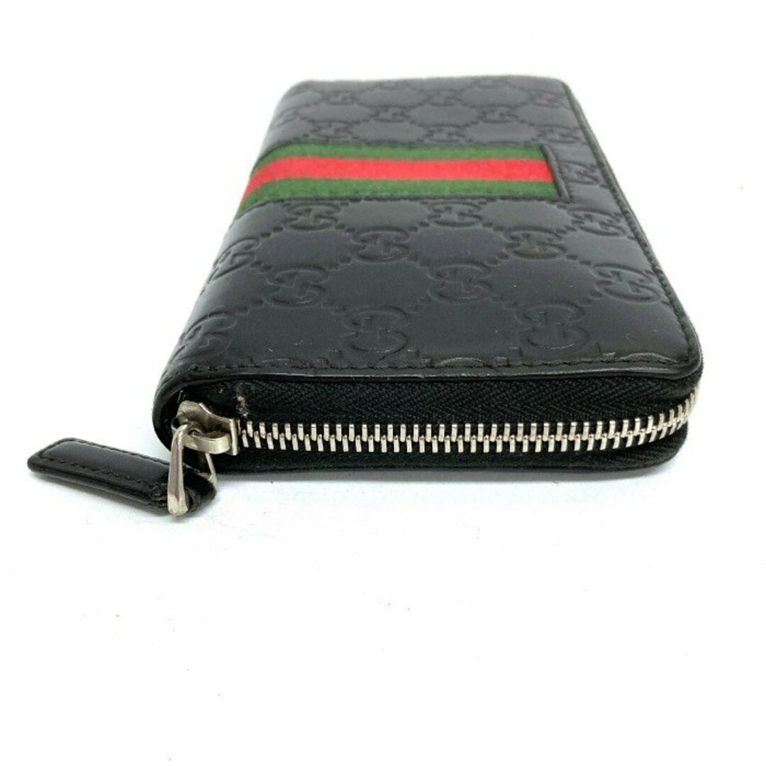 Gucci(グッチ)の★GUCCI グッチ 408831 493075 グッチシマ シェリーライン 長財布 ラウンドファスナー長財布 ブラック メンズのファッション小物(長財布)の商品写真