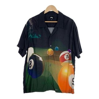 ステューシー(STUSSY)のSTUSSY ステューシー 20SS Pool Hall Shirt 8ball プールホールシャツ オープンカラーレーヨン ブラック Size M(シャツ)