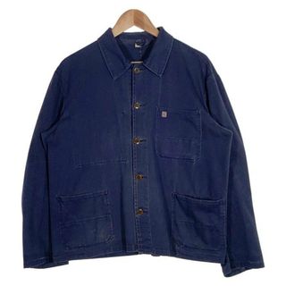 ユーロ ワークカバーオール ネイビー ブランド不明 Size M-L 相当(カバーオール)