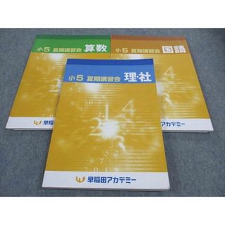 WH04-023 早稲田アカデミー 小5年 夏期講習会 国語/算数/理科・社会 2022 計3冊 28M2C(語学/参考書)