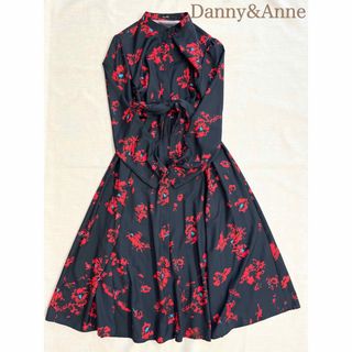 美品☆Danny&Anne ダニーアンドアン　花柄　ベルト付　ロング　ワンピース