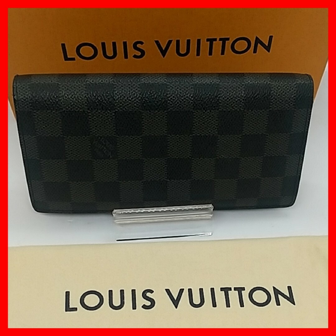LOUIS VUITTON(ルイヴィトン)の【美品】ルイヴィトン　ダミエ　グラフィット　ポルトフォイユ　ブラザ　二つ折り財布 メンズのファッション小物(長財布)の商品写真