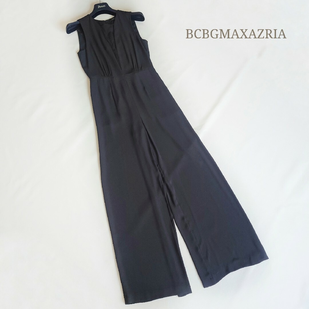 BCBGMAXAZRIA(ビーシービージーマックスアズリア)のBCBGMAXAZRIA オールインワン 洗える メッシュ サイズ2 高身長さん レディースのパンツ(オールインワン)の商品写真