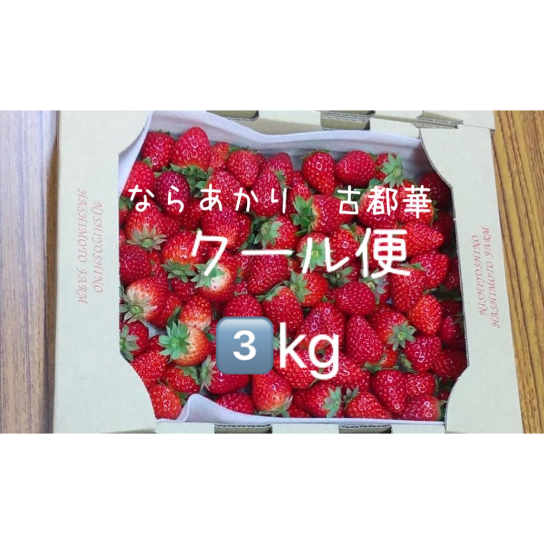 いちご　3kg 古都華　ならあかり　小粒　ジャム用　加工用　橋本農園　苺　イチゴ 食品/飲料/酒の食品(フルーツ)の商品写真