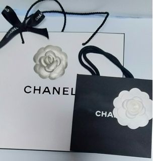 シャネル(CHANEL)の[ショップ袋13]シャネルショップ袋 大 小2枚セット カメリアリボン付き(ショップ袋)