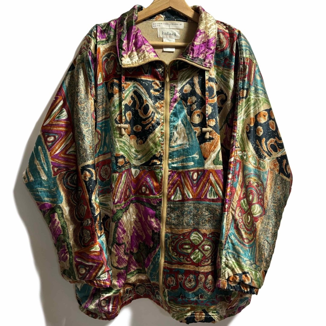 VINTAGE(ヴィンテージ)のrafael ナイロンジャケット アート柄 ヴィンテージ ブルゾン 個性的 メンズのジャケット/アウター(ナイロンジャケット)の商品写真