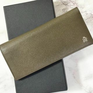 Dunhill - ダンヒル 長財布 クロコ 型押し ブラック 黒 ゴールド金具の Dunhill - ダンヒル 長財布 クロコ 型押し ブラック 黒 ゴールド金具の