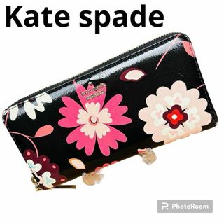 ケイトスペードニューヨーク(kate spade new york)の[箱付き][運気アップ]Kate spade ケイトスペード　長財布　黒　花柄(財布)