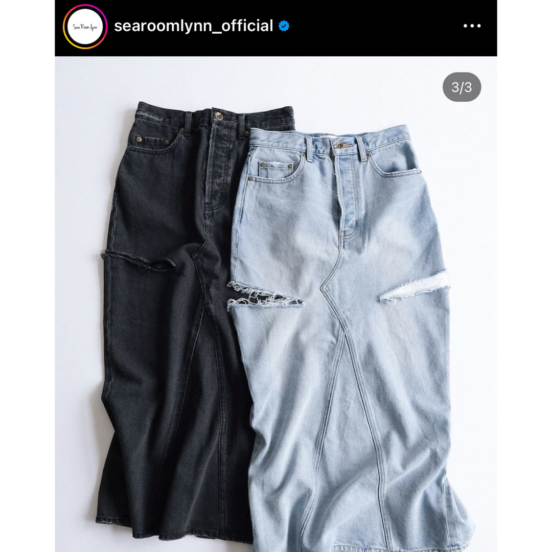 SeaRoomlynn(シールームリン)の新品Searoomlynn サイドカットデニムスカート♡ レディースのスカート(ロングスカート)の商品写真