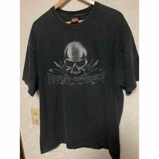 ハーレーダビッドソン(Harley Davidson)のハーレーダビッドソン Tシャツ XL ブラック USA製 Hanes beefy(Tシャツ/カットソー(半袖/袖なし))