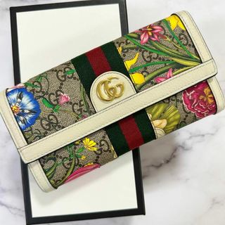 Gucci - 希少✨GUCCI　長財布　フローラ　フラップ　二つ折り　マーモント　スプリーム