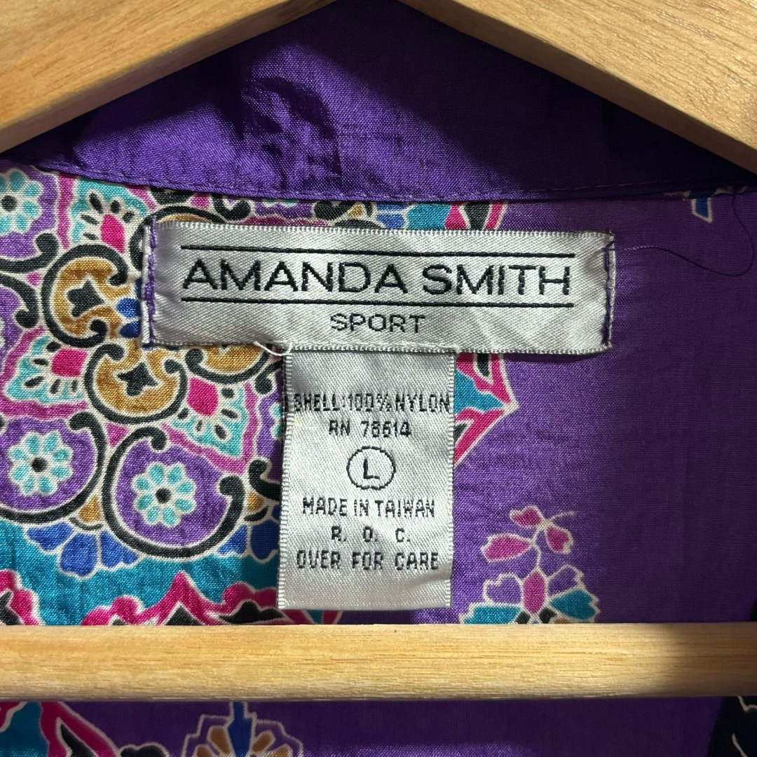 VINTAGE(ヴィンテージ)のAMANDA SMITH スカーフ バンダナ ブルゾン ナイロンジャケット 総柄 メンズのジャケット/アウター(ナイロンジャケット)の商品写真