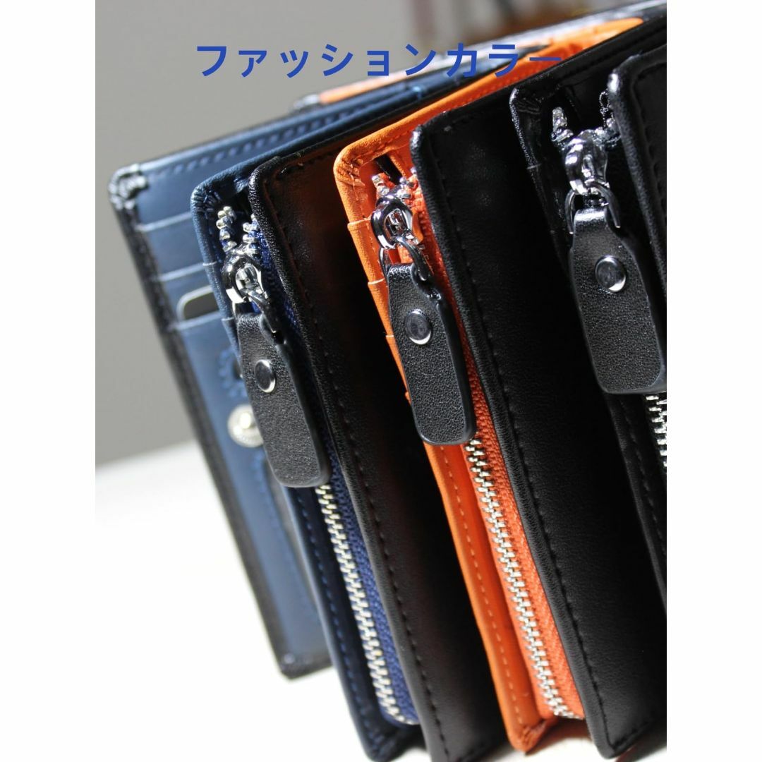 色:ブルーYIBO85 財布 二つ折り, メンズ本革財布 丁寧な作り カード メンズのバッグ(その他)の商品写真