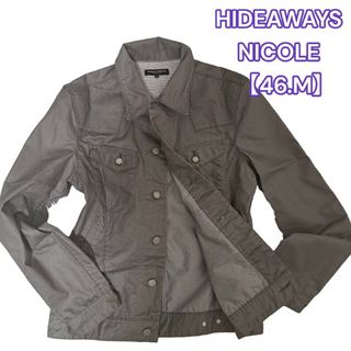 ハイダウェイニコル【HIDEAWAYS】メタリックシルバー 光沢 ジャケット M