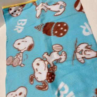 スヌーピー(SNOOPY)の【新品】SNOOPY スヌーピー ブランケット　31　ブルー 100×70(キャラクターグッズ)