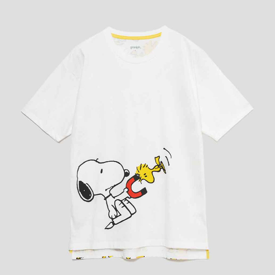 Design Tshirts Store graniph(グラニフ)の【graniph】PEANUTS×グラニフ　コラボTシャツ レディースのトップス(Tシャツ(半袖/袖なし))の商品写真