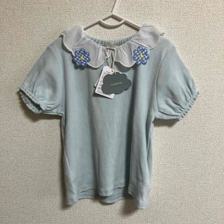 futafuta 襟お花Tシャツ　120(Tシャツ/カットソー)