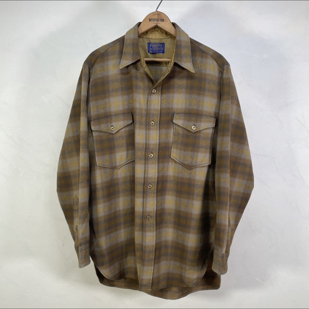 PENDLETON(ペンドルトン)の極上 60s オンブレsizeL 16  pendleton ウールシャツ メンズのトップス(シャツ)の商品写真