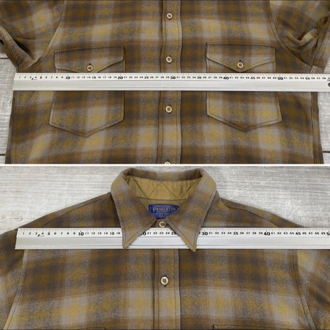 PENDLETON(ペンドルトン)の極上 60s オンブレsizeL 16  pendleton ウールシャツ メンズのトップス(シャツ)の商品写真