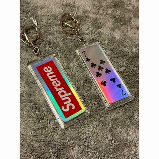 シュプリーム(Supreme)のLucky7♣️ SUPREME  ホログラフィック トランプ　キーホルダー(キーホルダー)