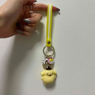 ポムポムプリン(ポムポムプリン)の★新品未使用★ ポムポムプリン　キーホルダー　ストラップ(キャラクターグッズ)