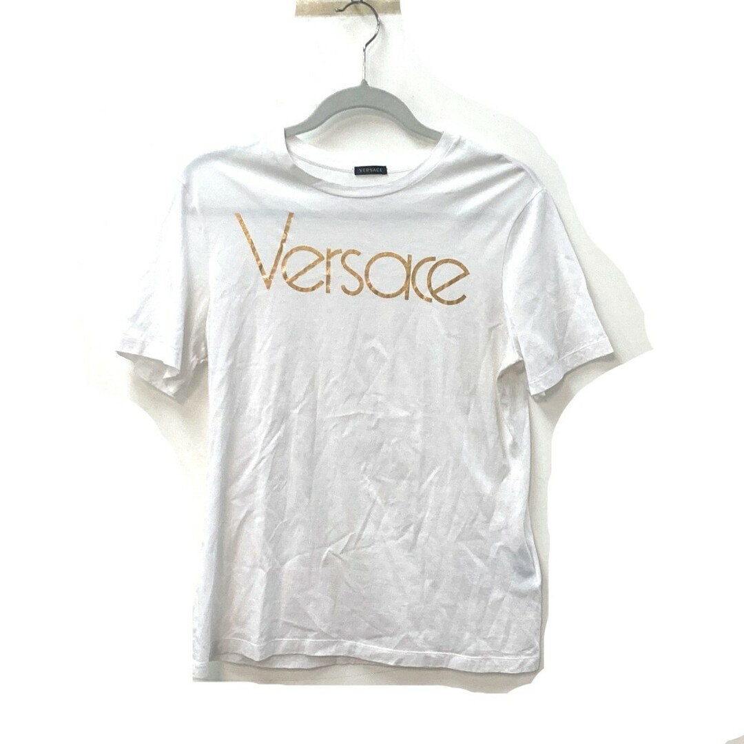 VERSACE(ヴェルサーチ)のヴェルサーチ VERSACE ロゴ  アパレル トップス  半袖Ｔシャツ コットン ホワイト レディースのトップス(Tシャツ(半袖/袖なし))の商品写真