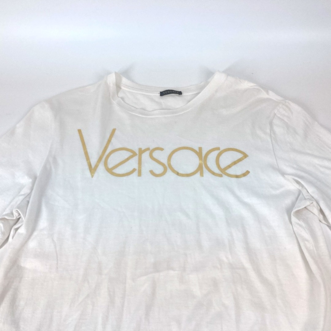 VERSACE(ヴェルサーチ)のヴェルサーチ VERSACE ロゴ  アパレル トップス  半袖Ｔシャツ コットン ホワイト レディースのトップス(Tシャツ(半袖/袖なし))の商品写真