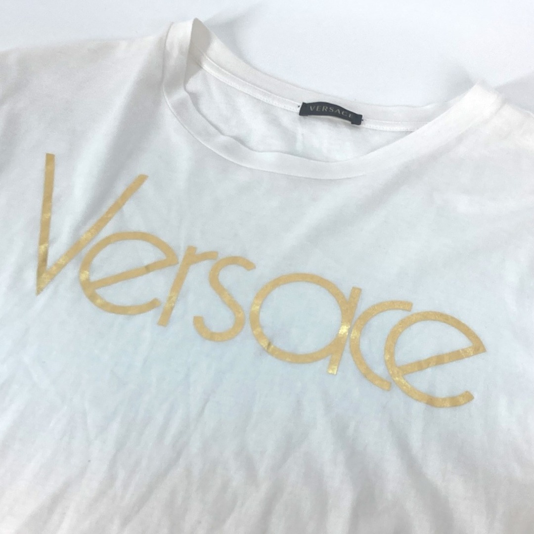 VERSACE(ヴェルサーチ)のヴェルサーチ VERSACE ロゴ  アパレル トップス  半袖Ｔシャツ コットン ホワイト レディースのトップス(Tシャツ(半袖/袖なし))の商品写真